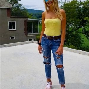 American Eagle ripped boyfriend jeans